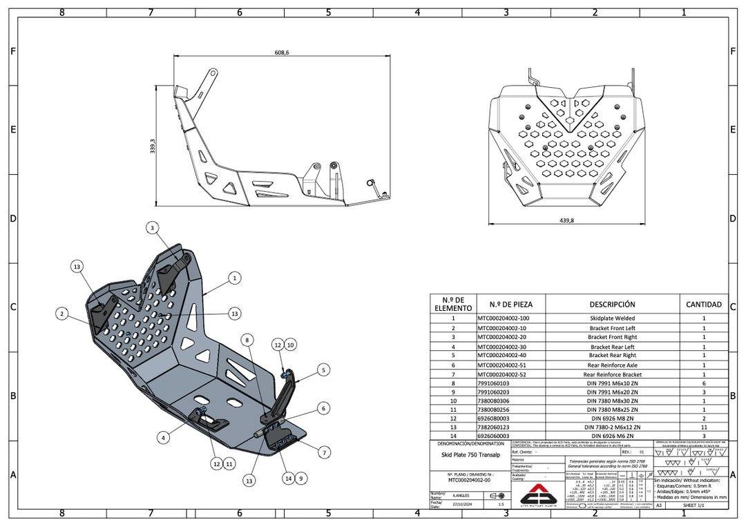 Skid Plate - Honda Transalp 750 2022-2024