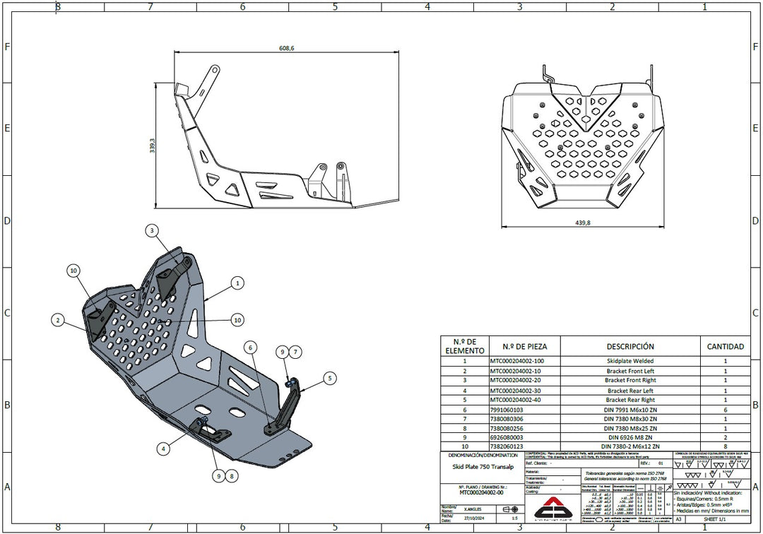 Skid Plate - Honda Transalp 750 2022-2026